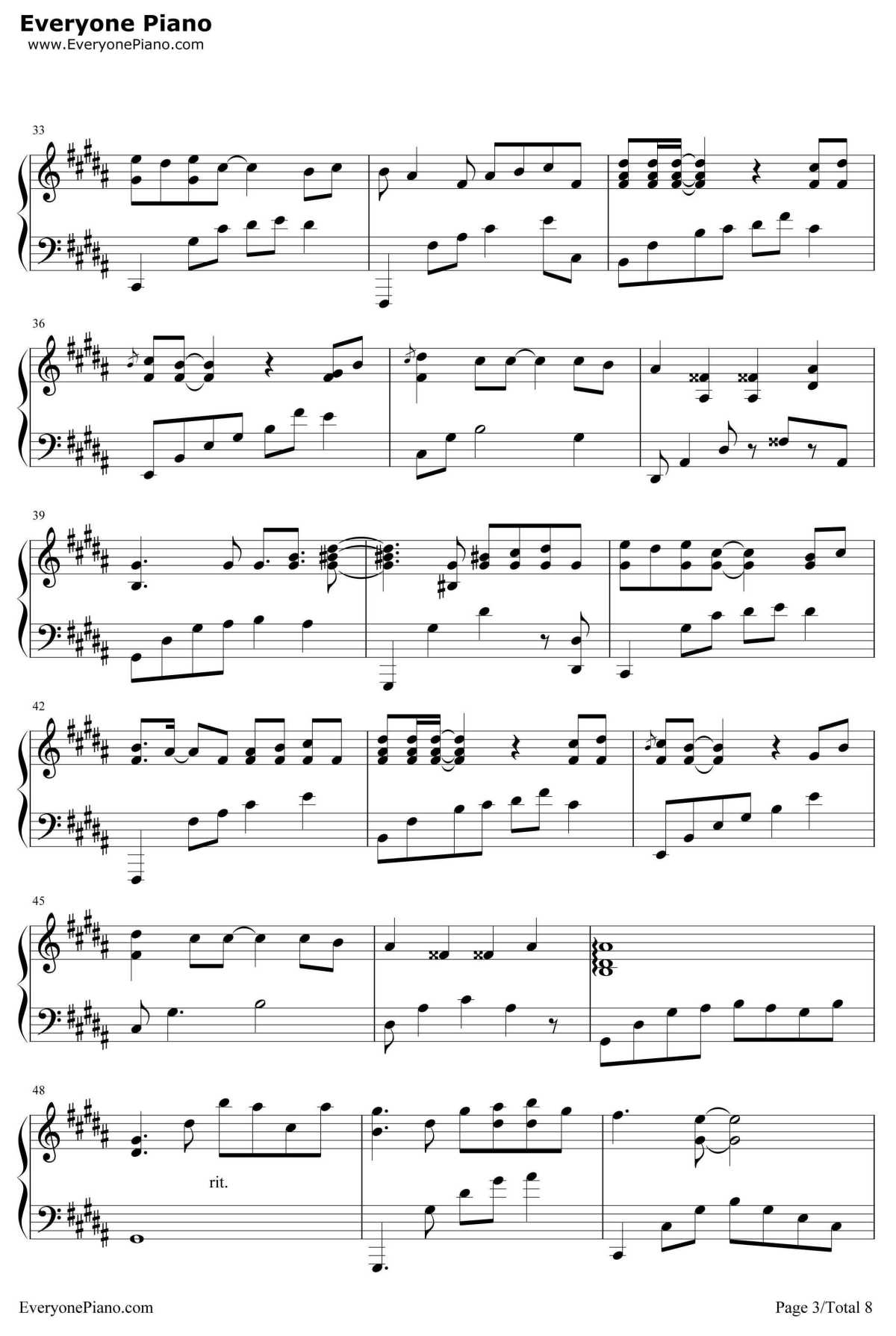 车站钢琴谱-李健-我是歌手3