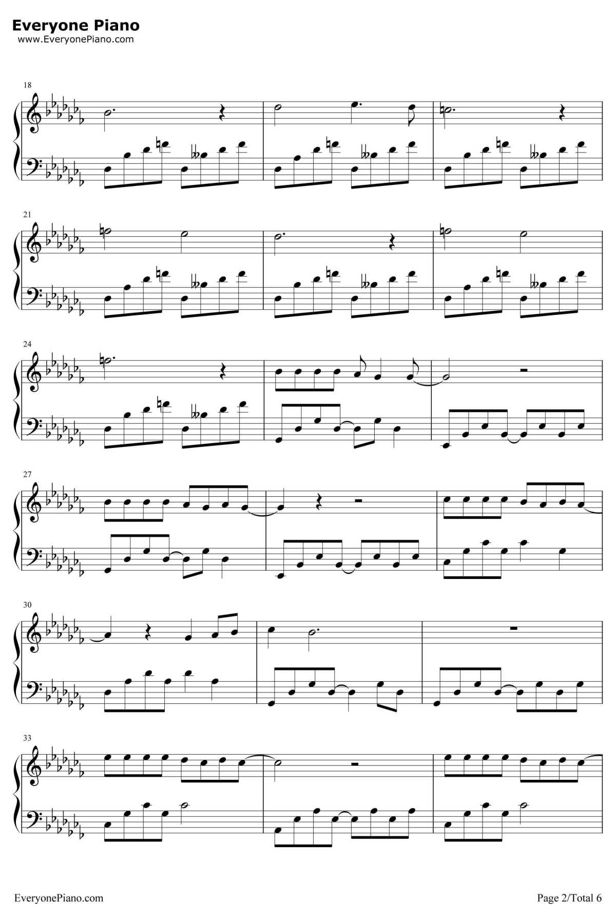 春风十里不如你钢琴谱-李健-春风十里不如你主题曲2