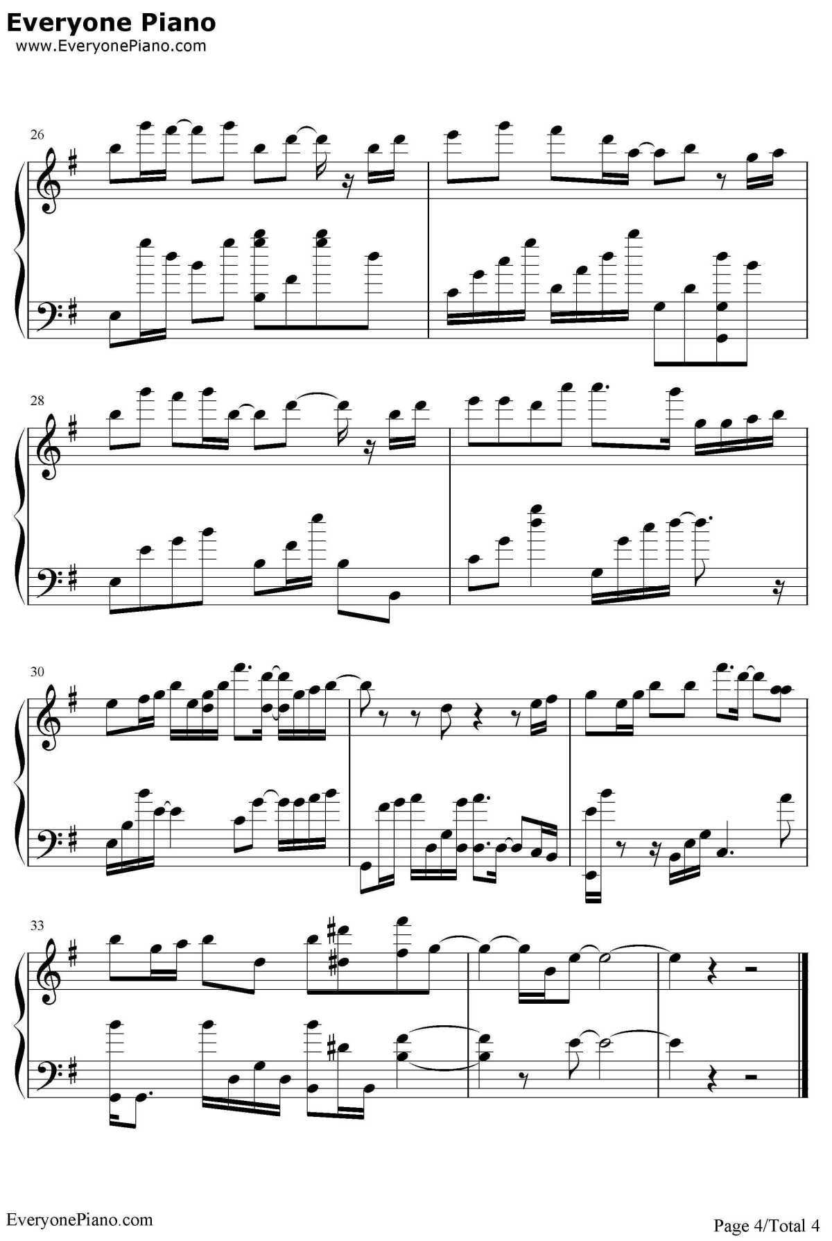 情话钢琴谱--徐良4