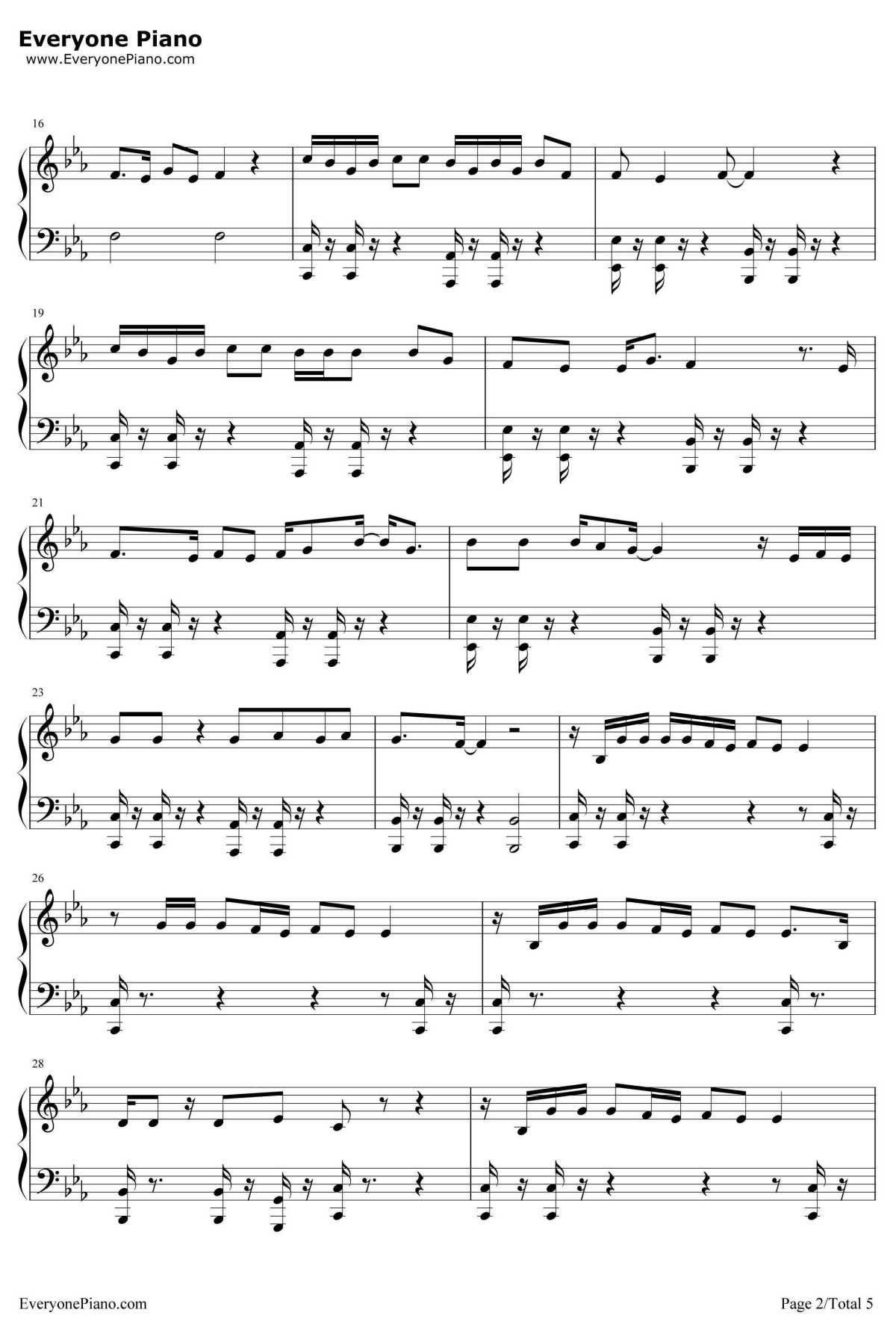 啷个哩个啷钢琴谱-鹏泊2