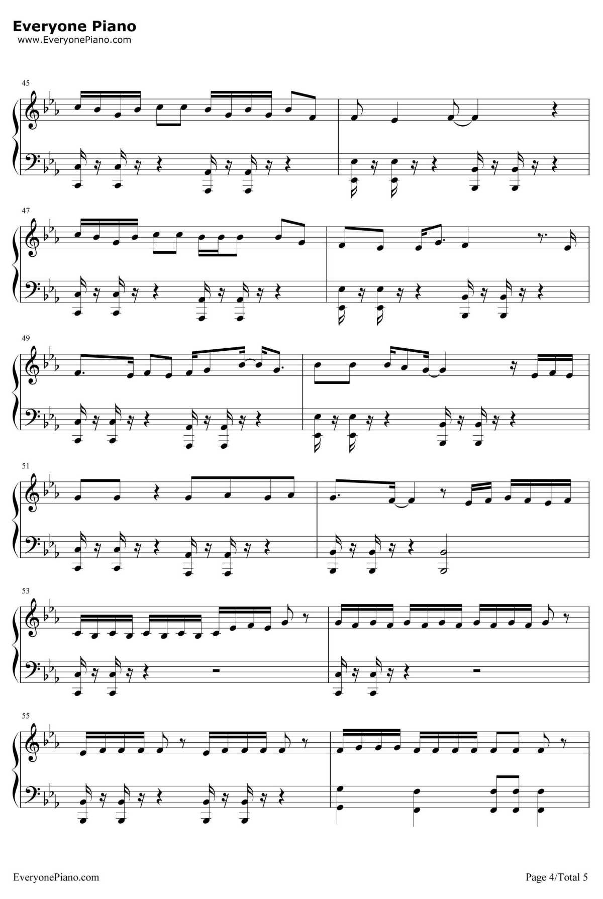 啷个哩个啷钢琴谱-鹏泊4