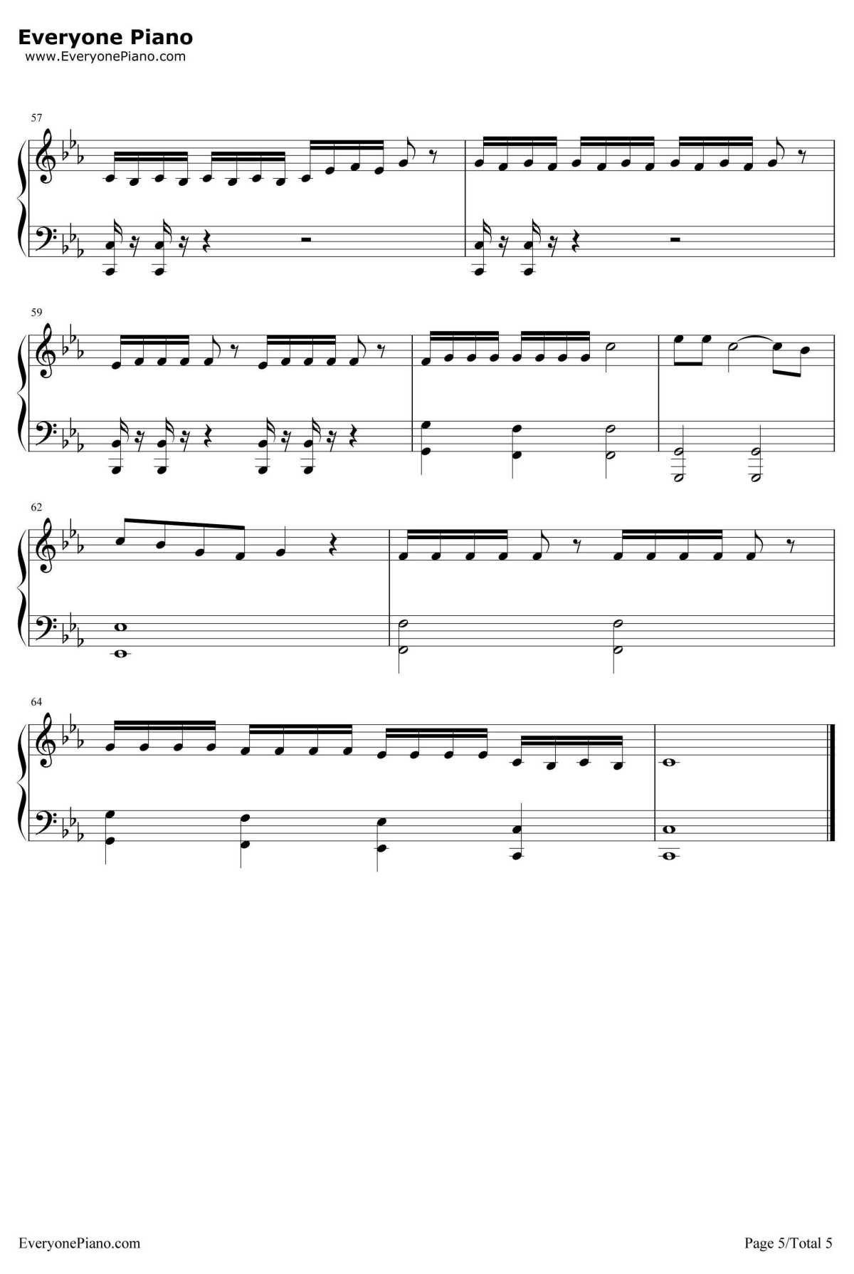 啷个哩个啷钢琴谱-鹏泊5