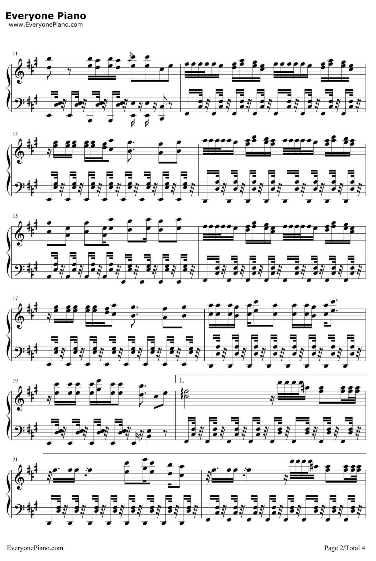 Lovey Dovey钢琴谱-T-ara2