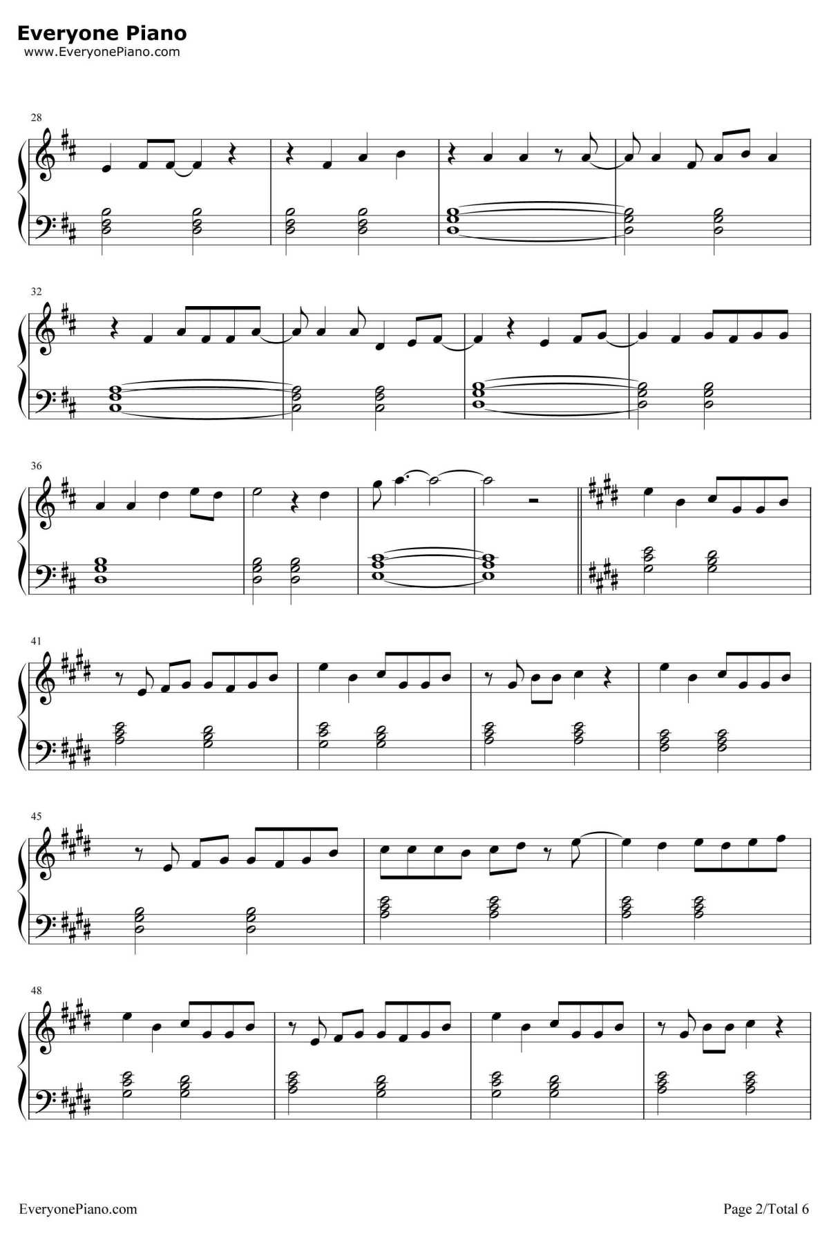 星辰钢琴谱-张杰-择天记片头曲2