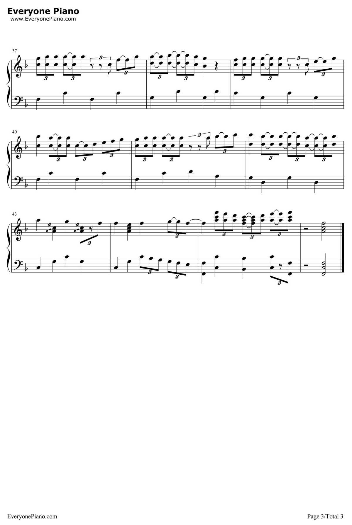 实现梦想的哆啦A梦钢琴谱-黑须克彦-哆啦a梦主题曲3