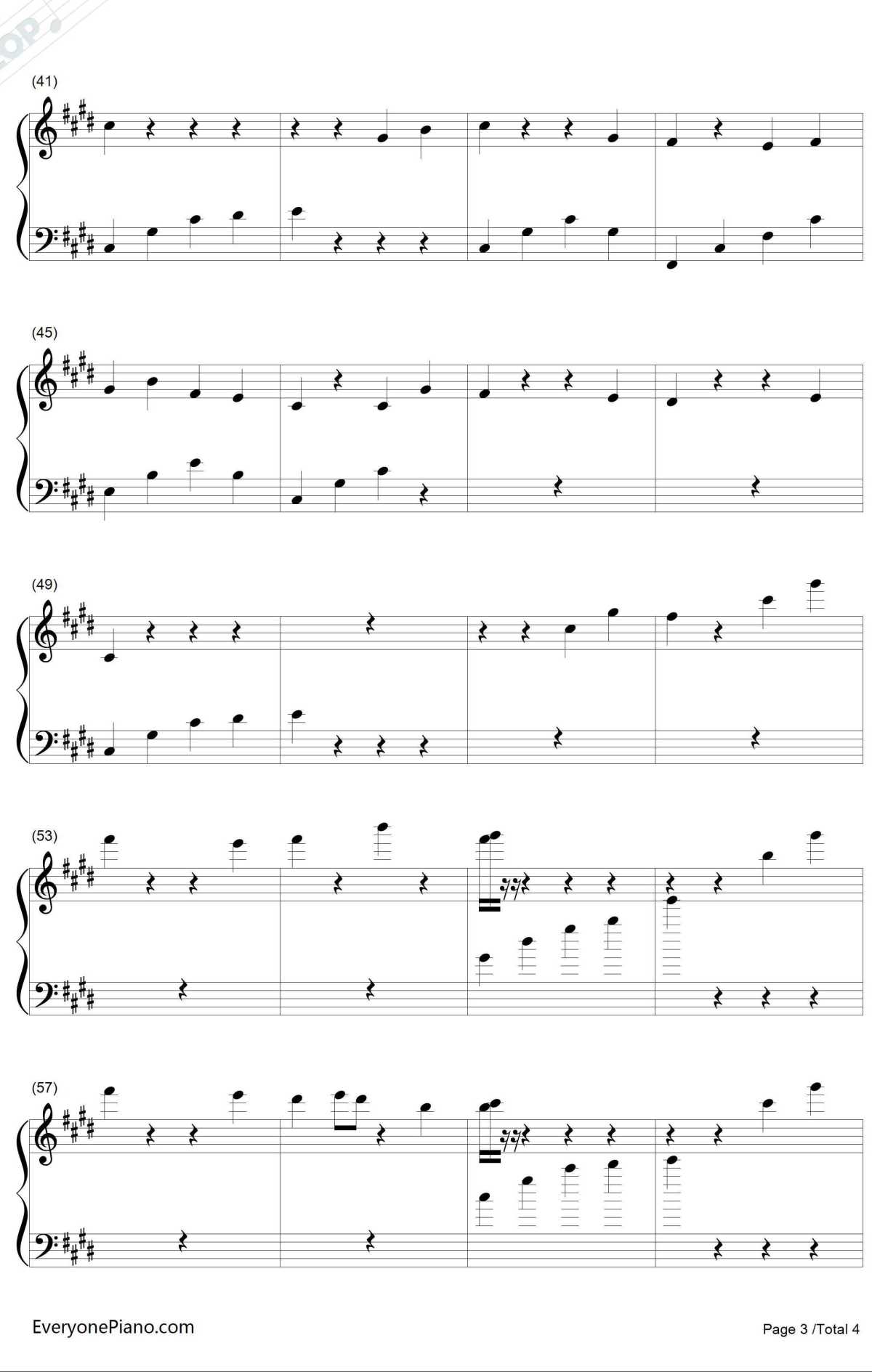 琪琪的冬天钢琴谱-琴光kelly3