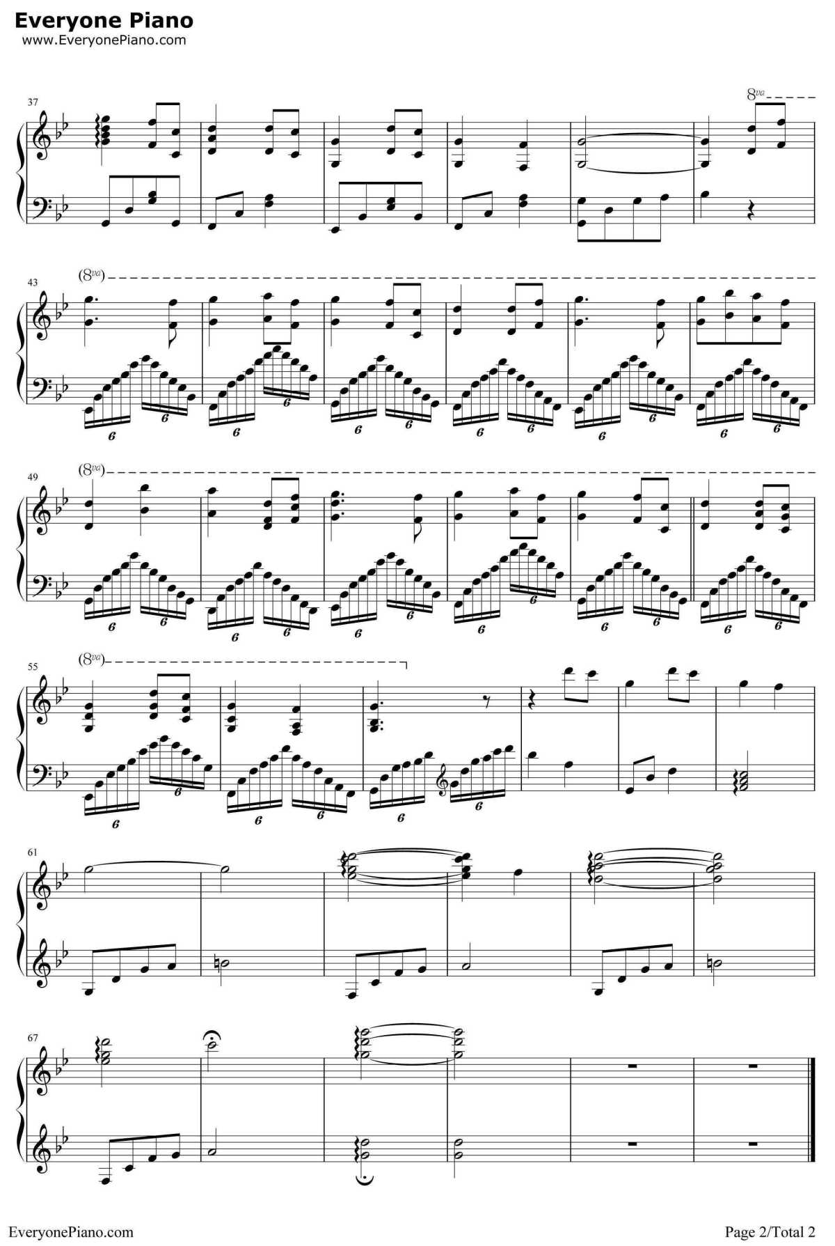 穿越时空的思念钢琴谱-暮落枫-犬夜叉背景音乐2