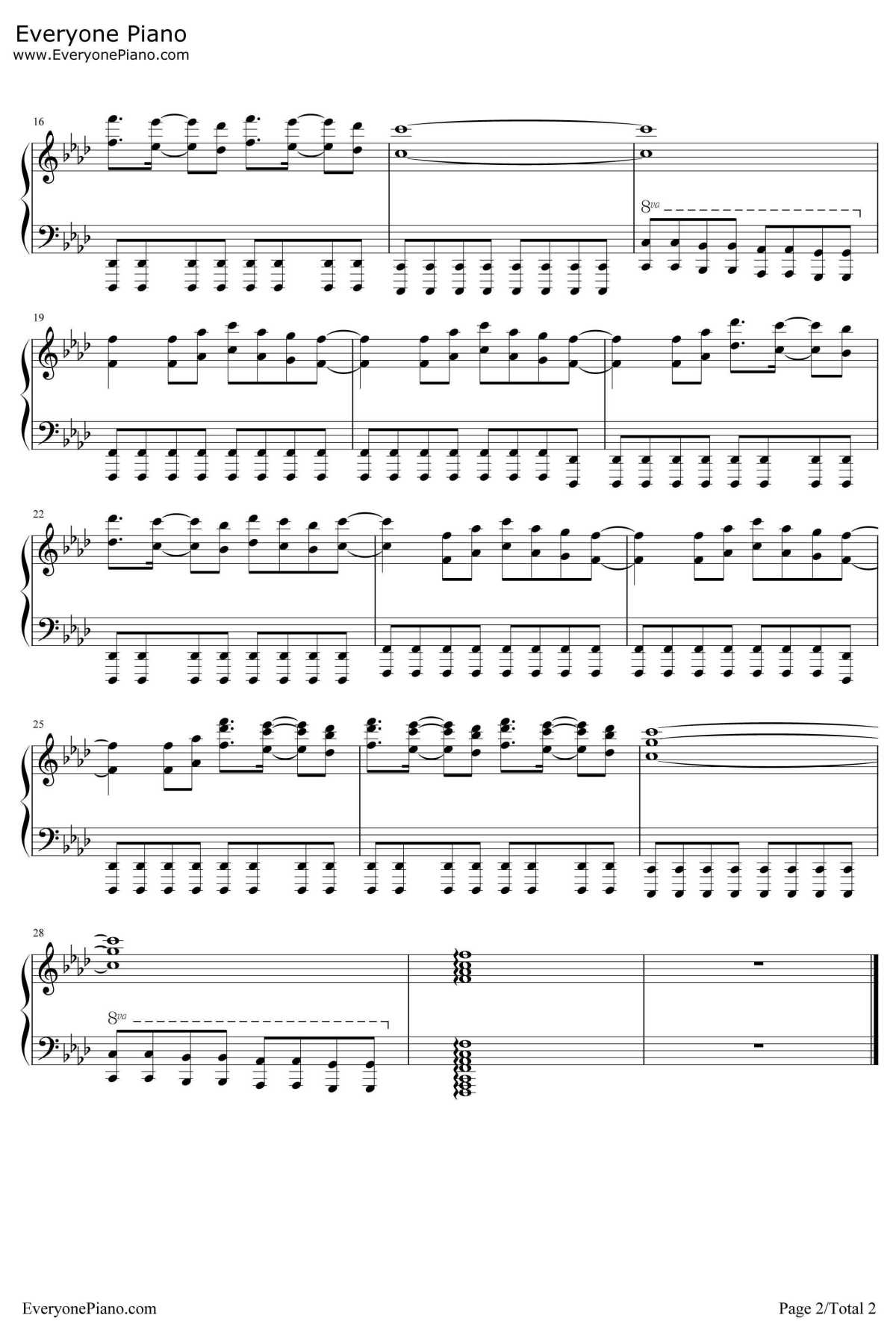 Just Blue钢琴谱-Space-央视动物世界片头曲2