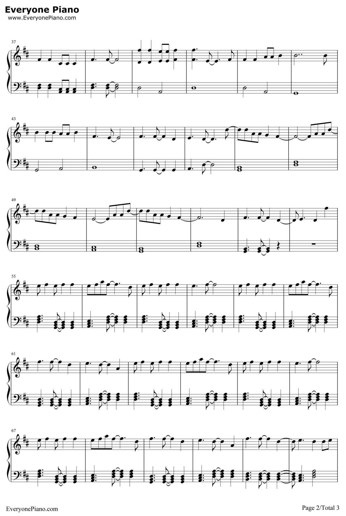 One Thing钢琴谱-OneDirection2