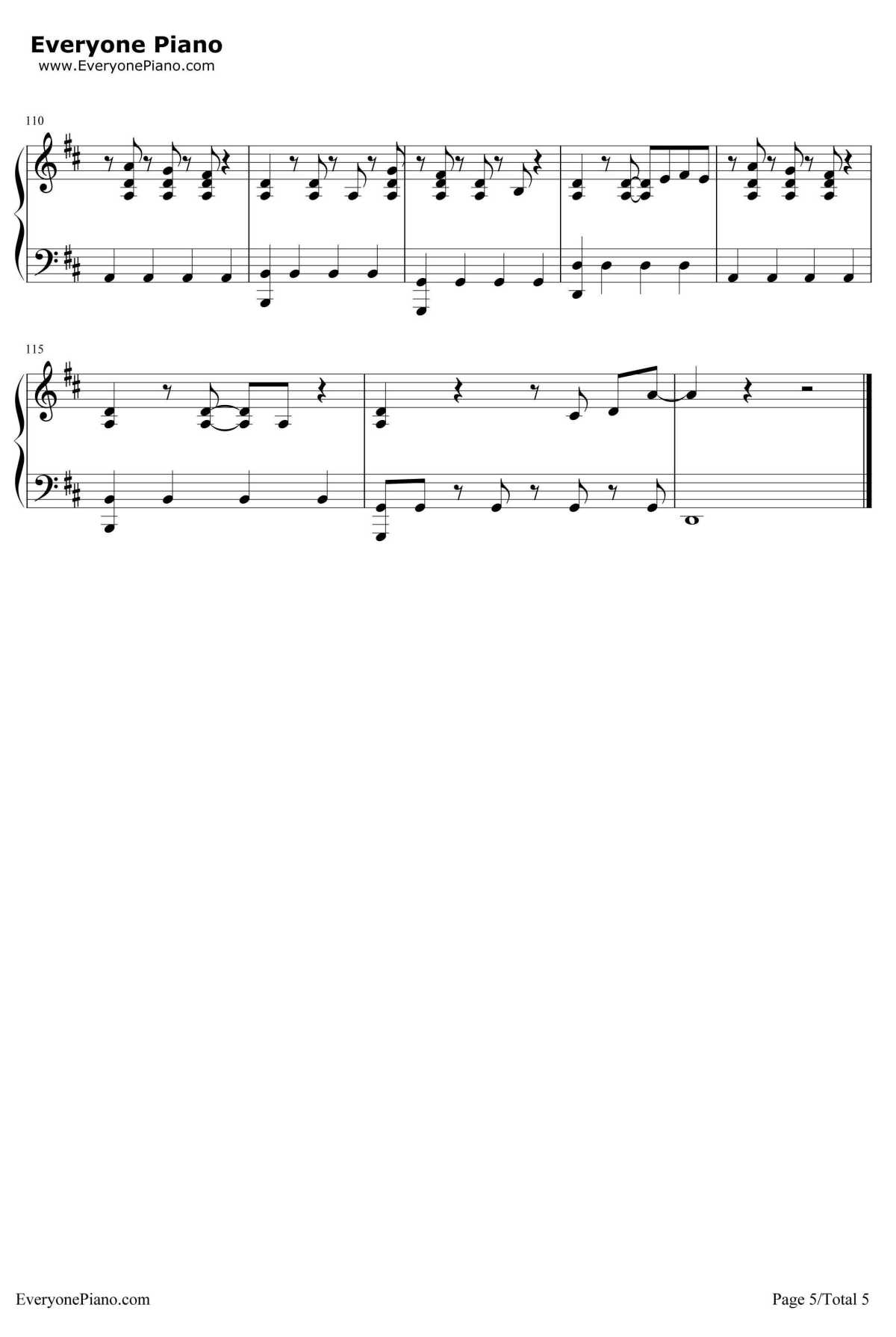 Love Song钢琴谱-BigBang5