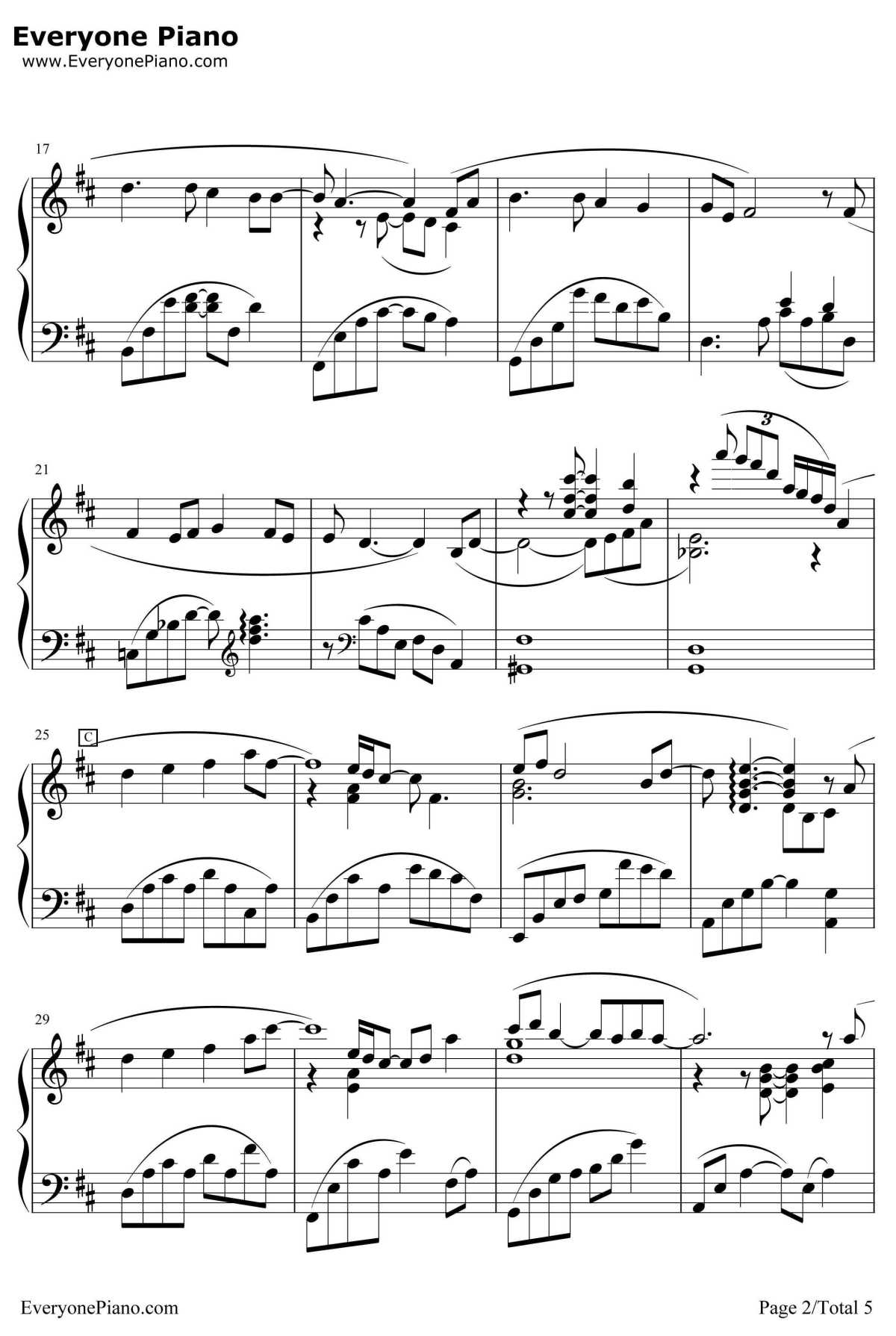 Eyes On Me钢琴谱-王菲-《最终幻想8》主题曲2