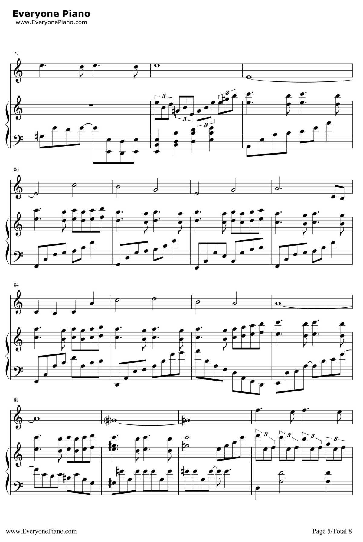 几度枫红钢琴谱-林海-林海-非常好听5