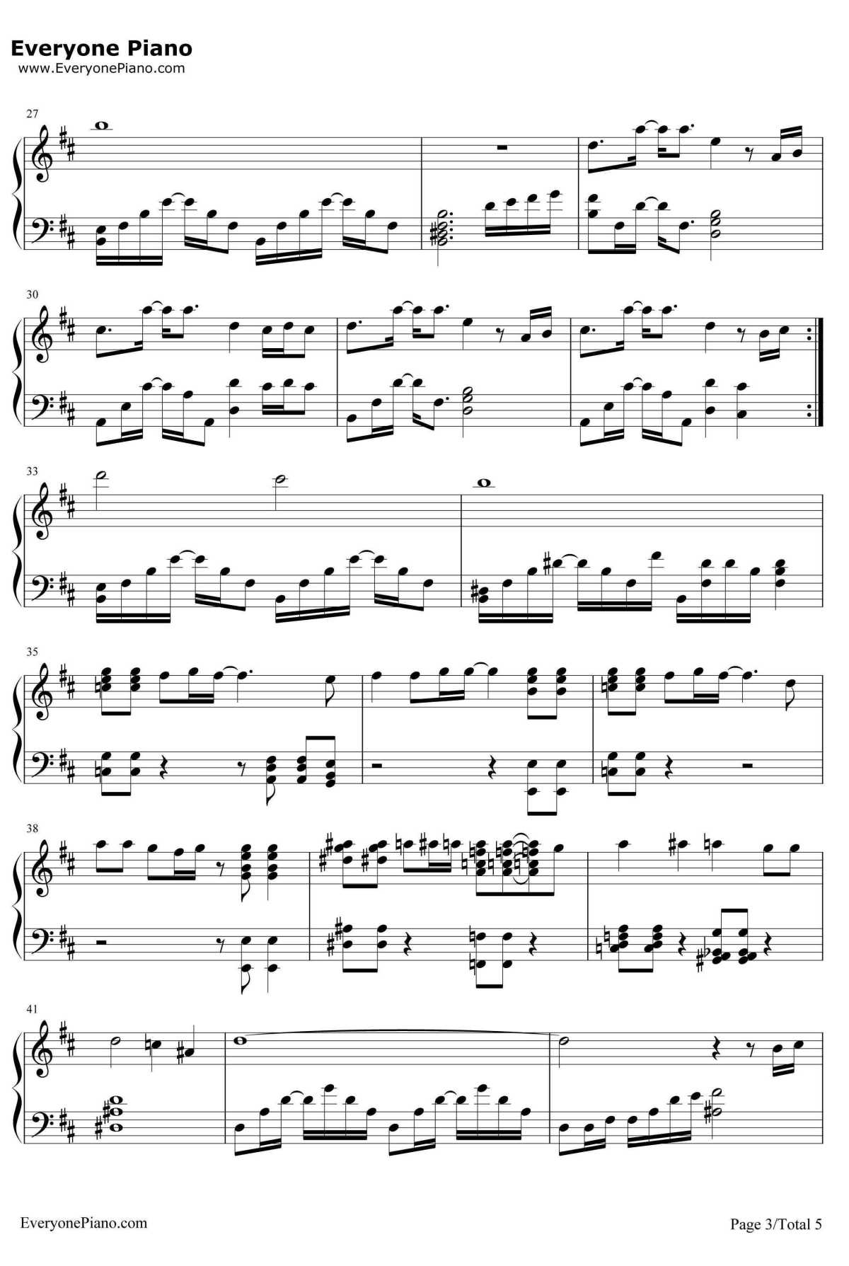 《名侦探柯南―迷宫的十字路口》主题曲钢琴谱-仓木麻衣-Timeaftertime3