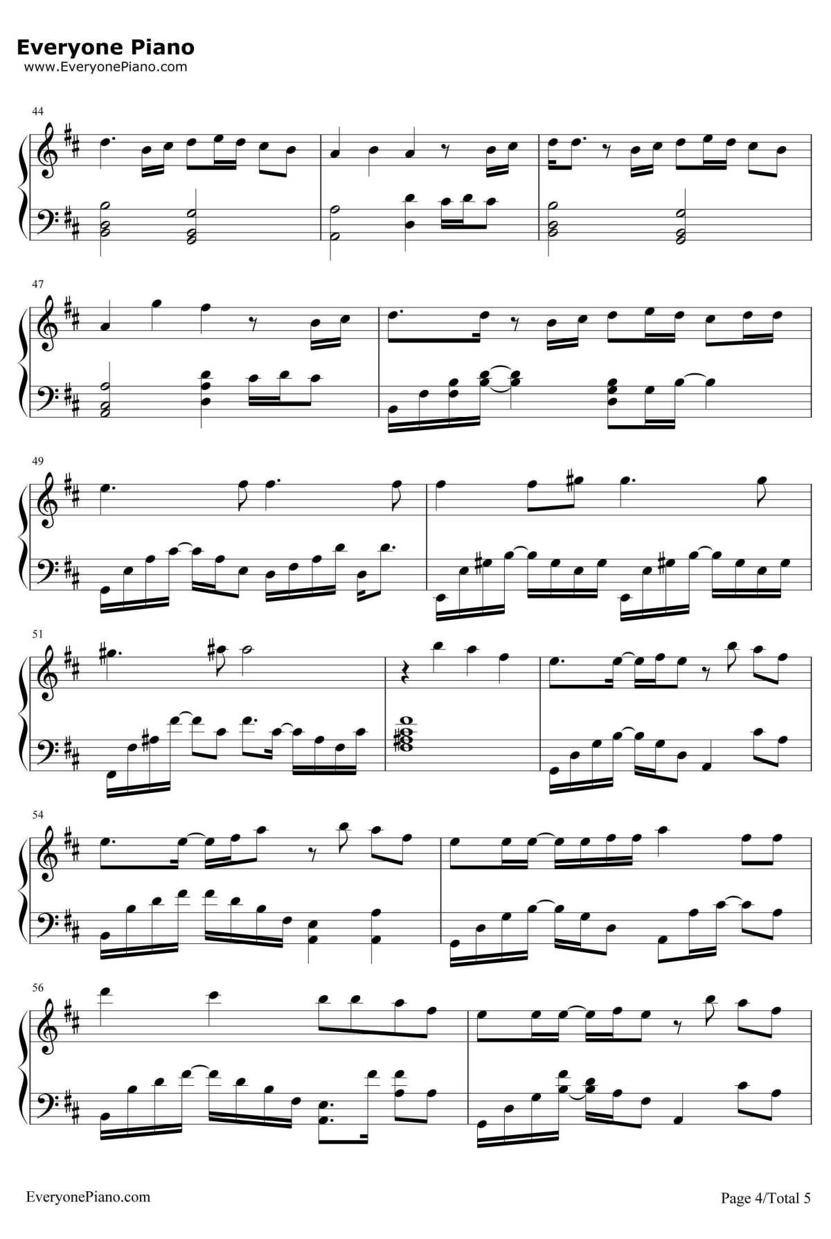 《名侦探柯南―迷宫的十字路口》主题曲钢琴谱-仓木麻衣-Timeaftertime4