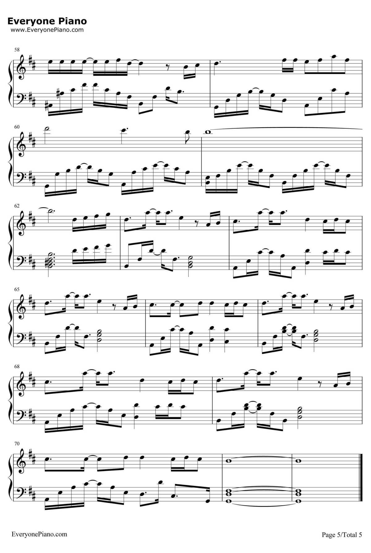 《名侦探柯南―迷宫的十字路口》主题曲钢琴谱-仓木麻衣-Timeaftertime5