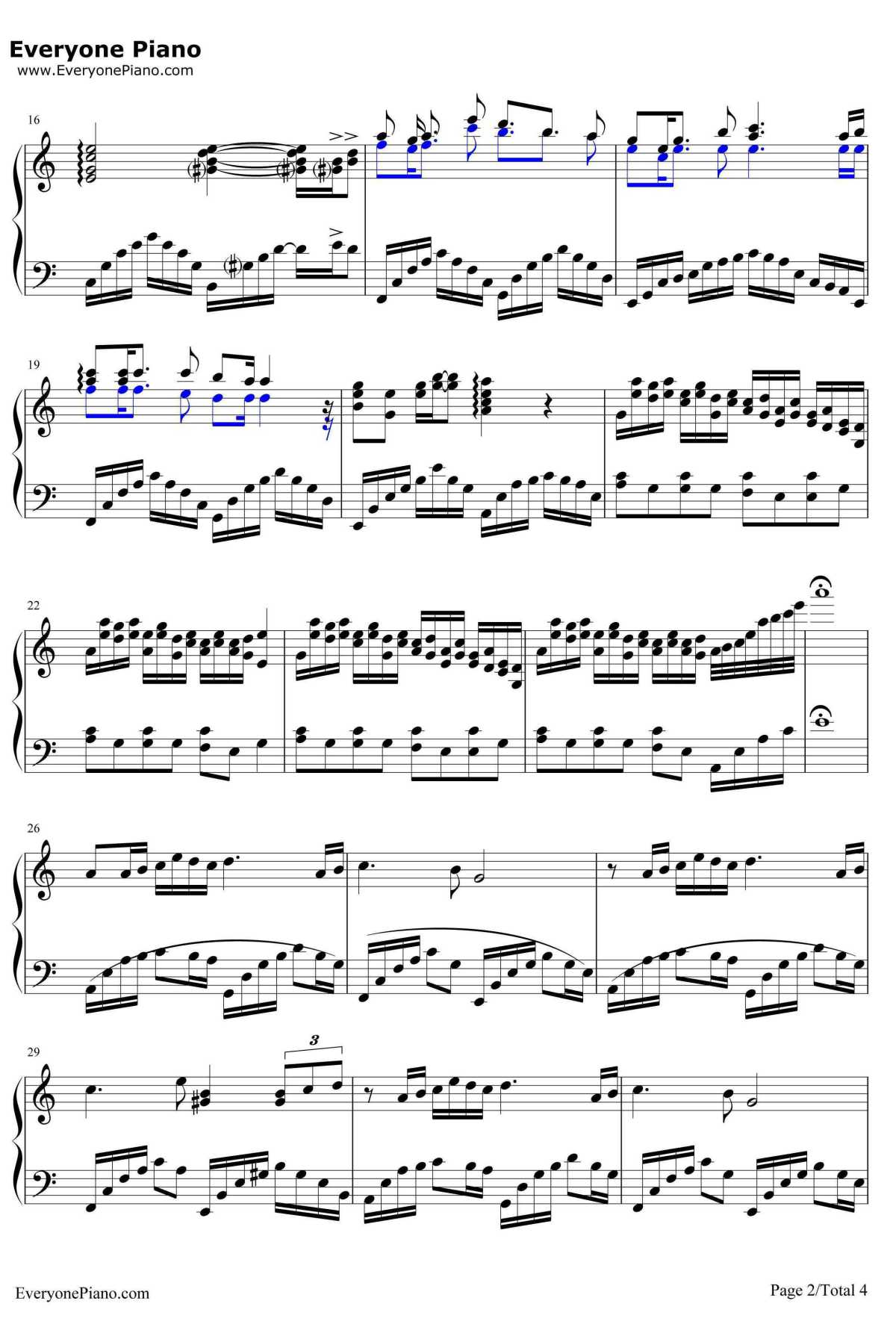 爱的供养钢琴谱--杨幂2