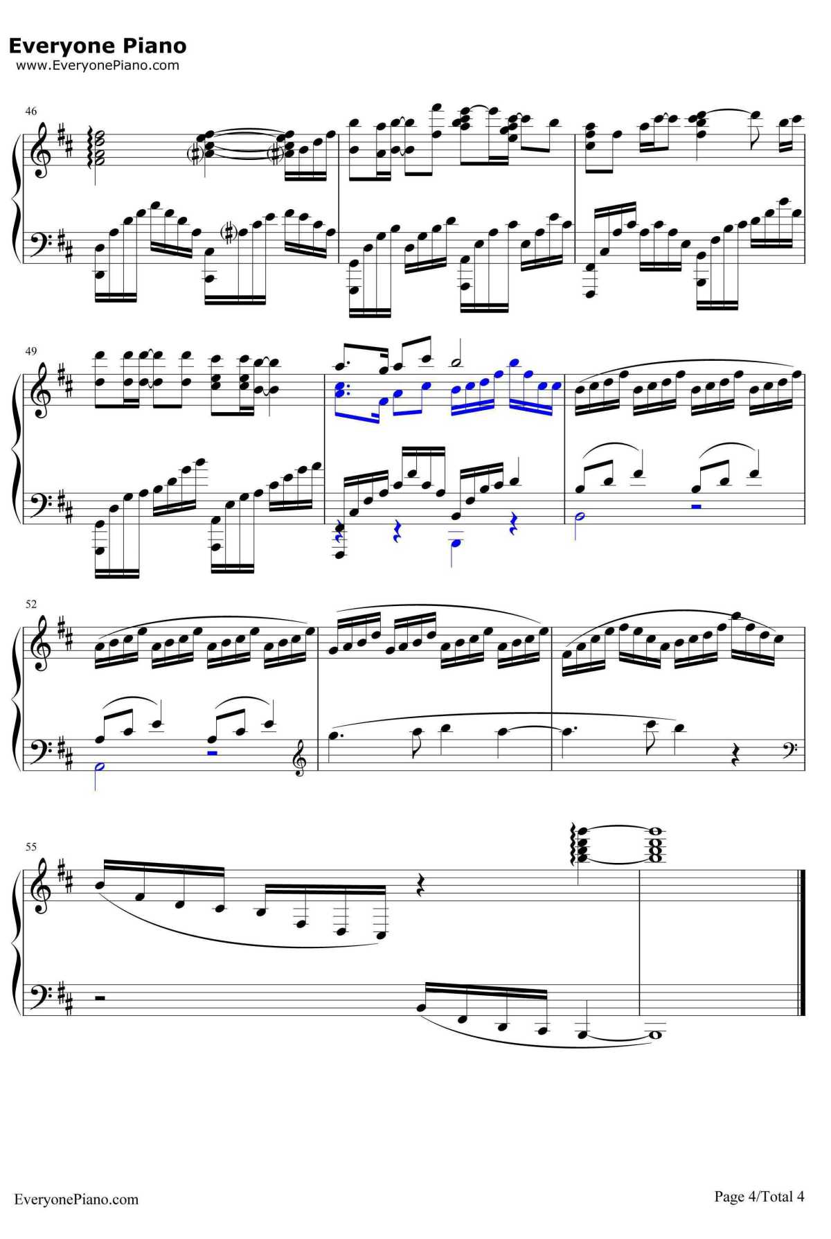 爱的供养钢琴谱--杨幂4