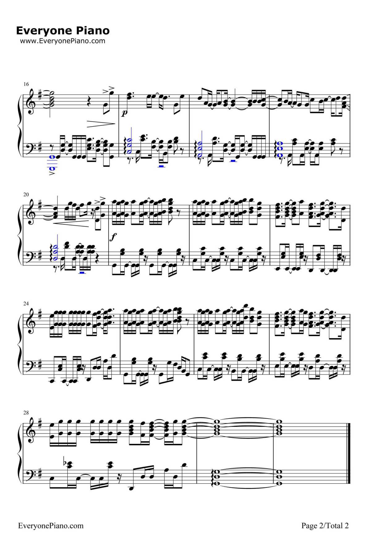 キミの花钢琴谱-奥华子-清恋OP2