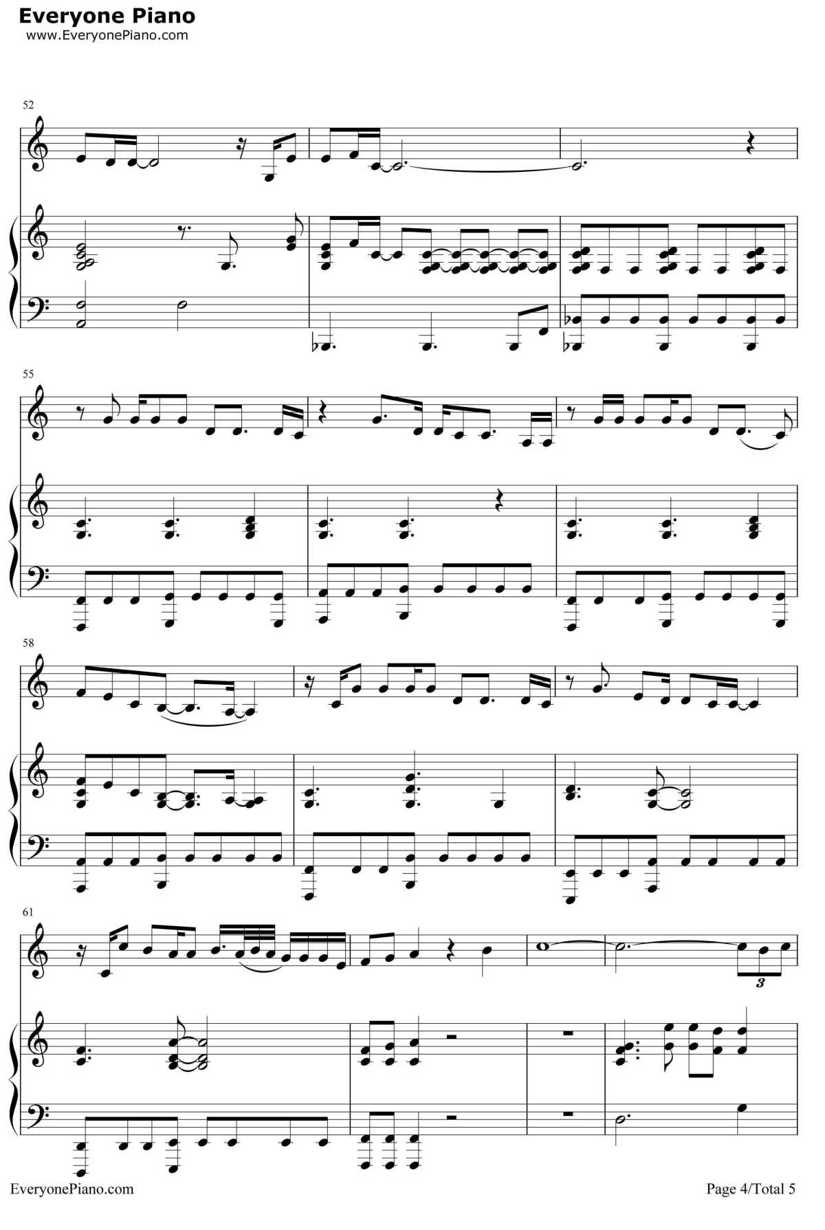 Gravity钢琴谱-SaraBareilles4