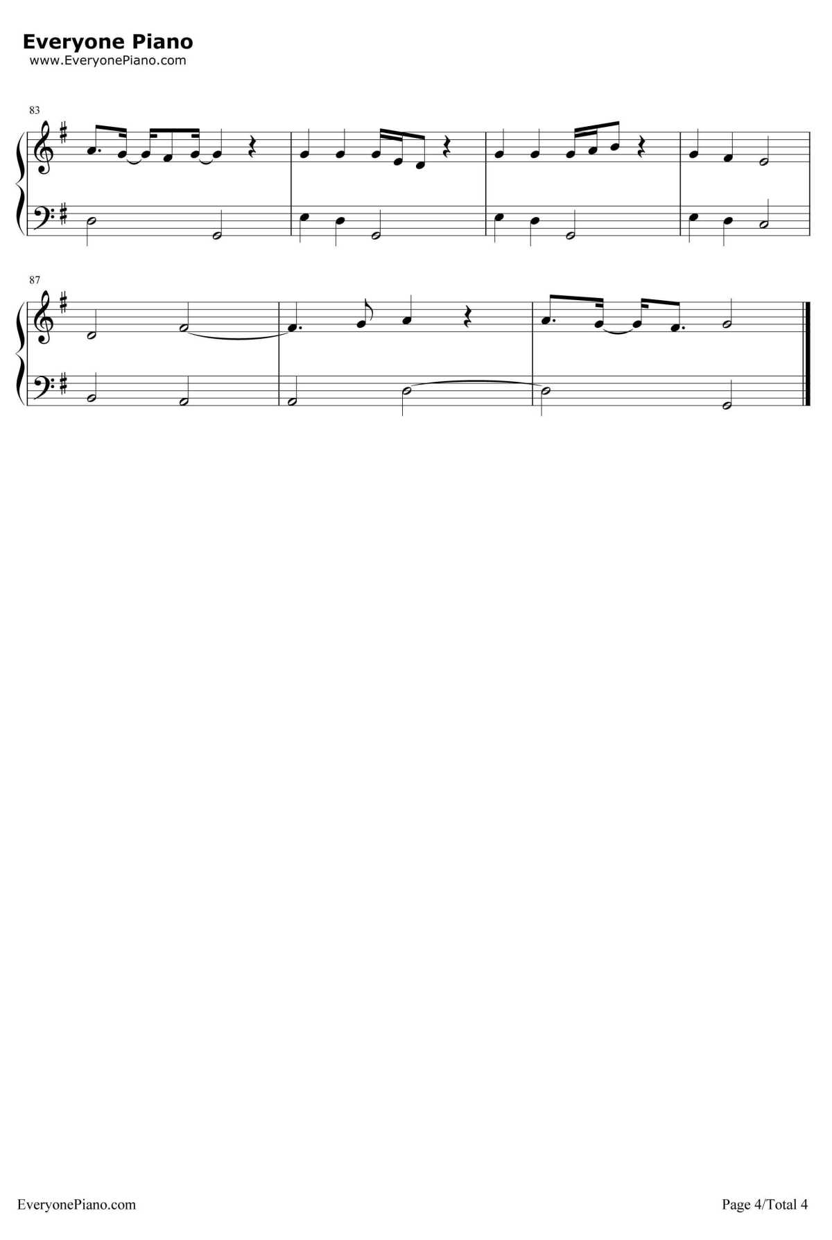 Sweet Creature钢琴谱-HarryStyles4