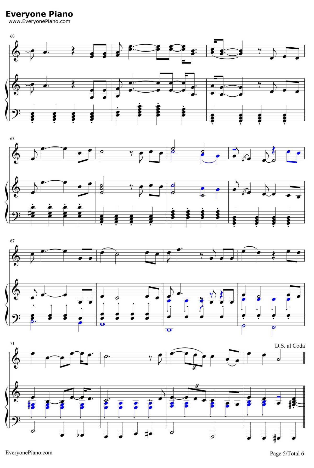 Lucky钢琴谱-JasonMraz&ColbieCaillat5