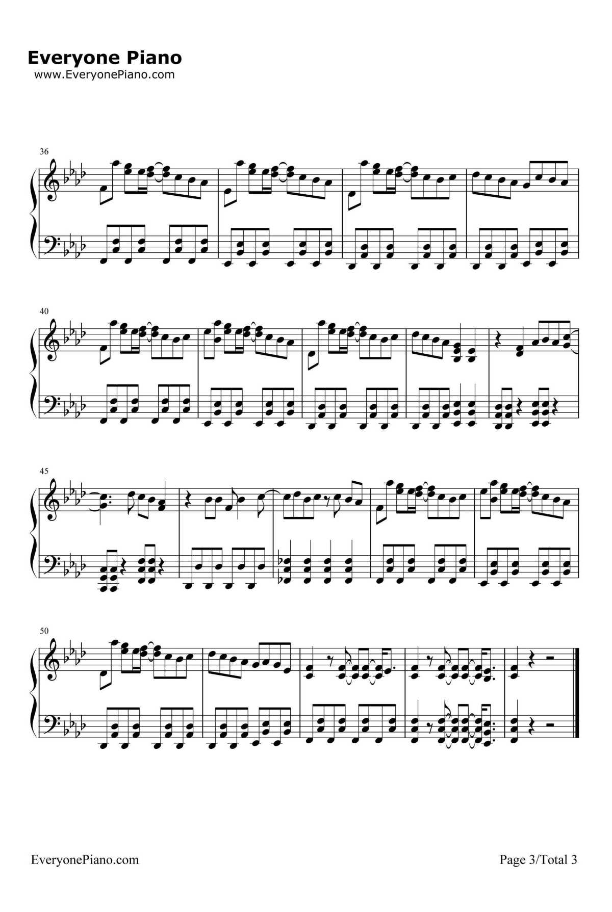 Open Your Eyes钢琴谱-亚咲花-超自然9人组ED3