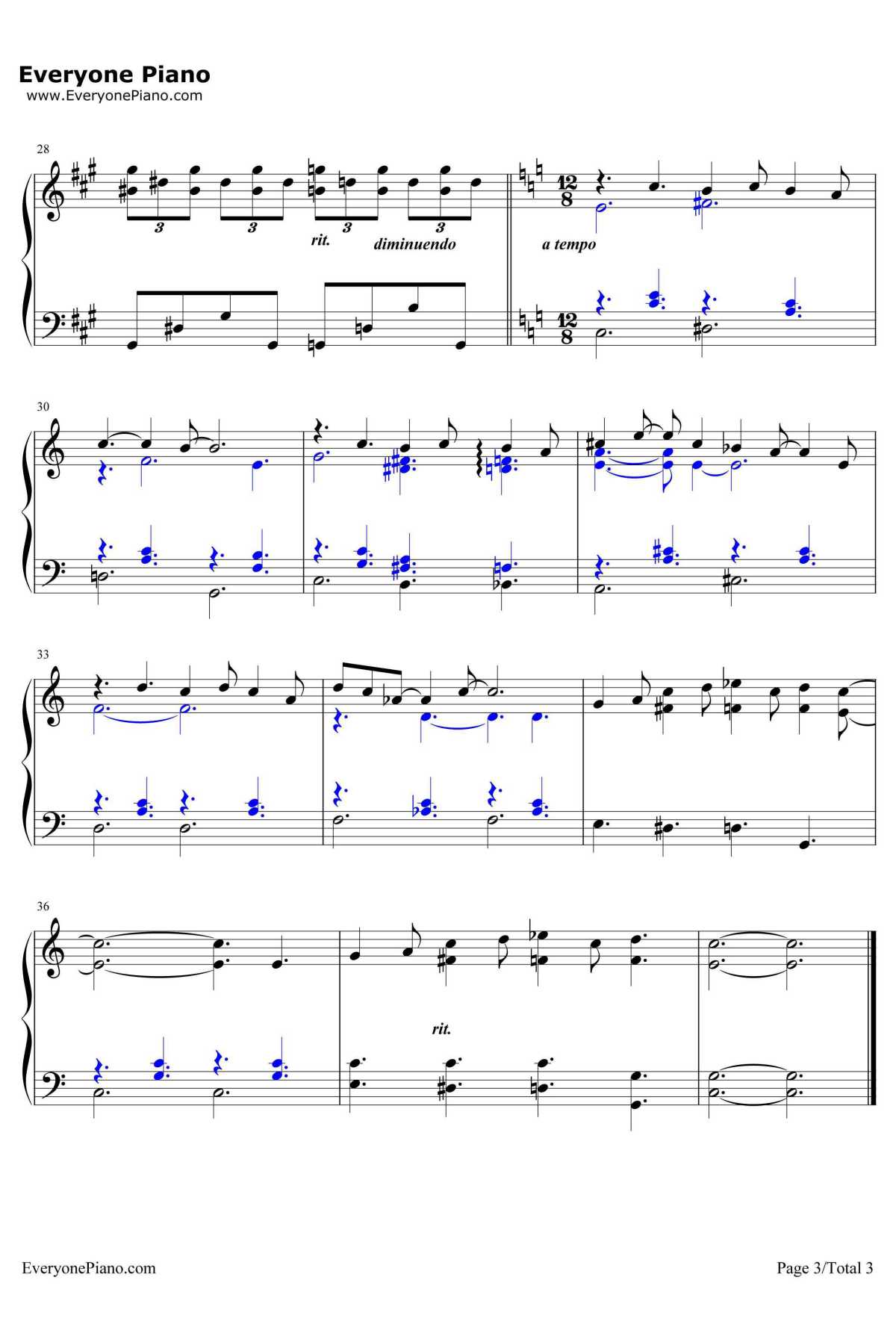 Dream A Little Dream Of Me钢琴谱-Yiruma　李闰珉3