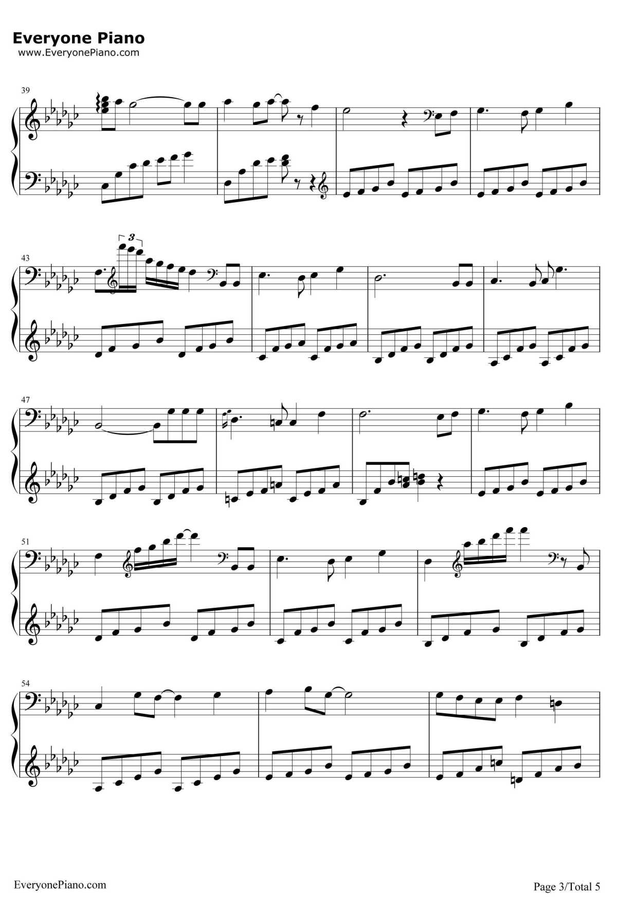 Carrying You钢琴谱-井上杏美-天空之城ED3