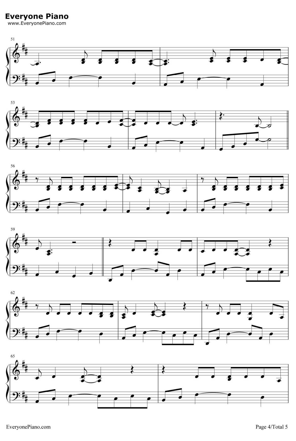 She Will Be Loved钢琴谱-Maroon54