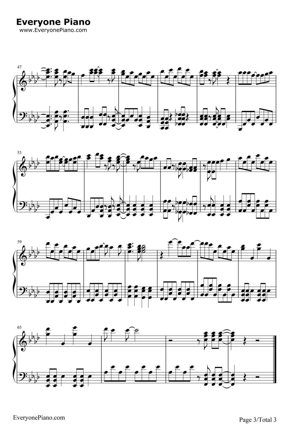 ワガママMIRRORHEART钢琴谱-大桥彩香-政宗君的复仇OP3