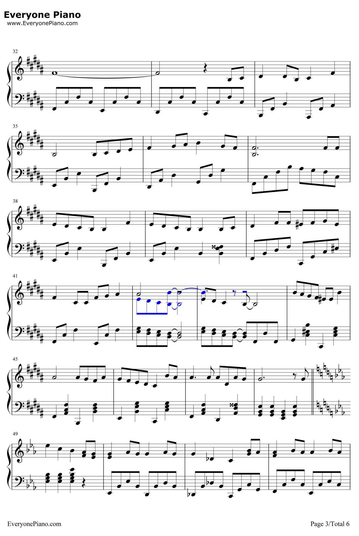 Butterfly钢琴谱-木村KAELA3