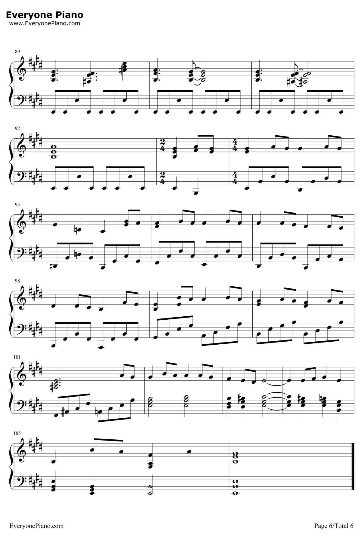 Butterfly钢琴谱-木村KAELA6