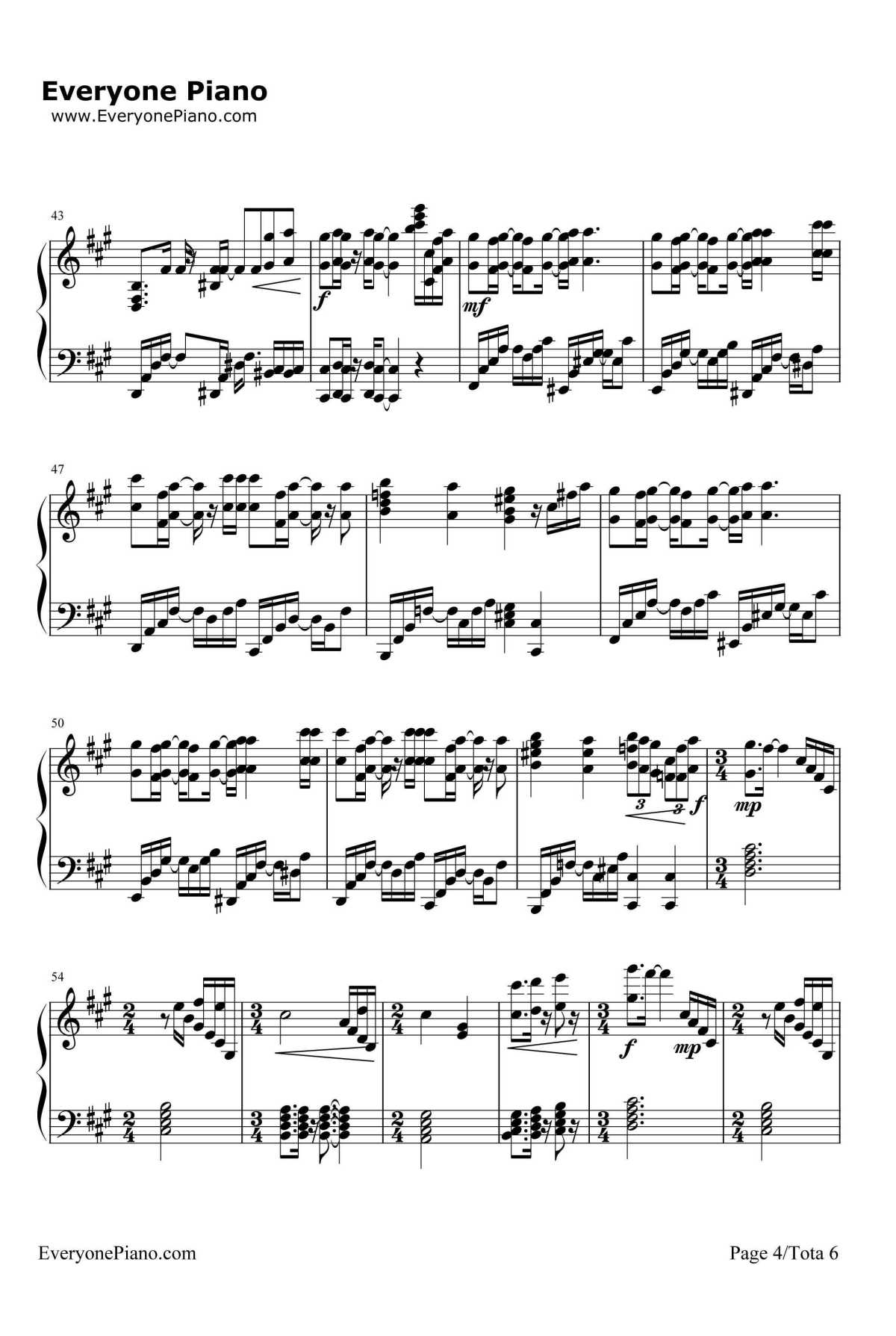 アリスにさよなら钢琴谱-GUMI4