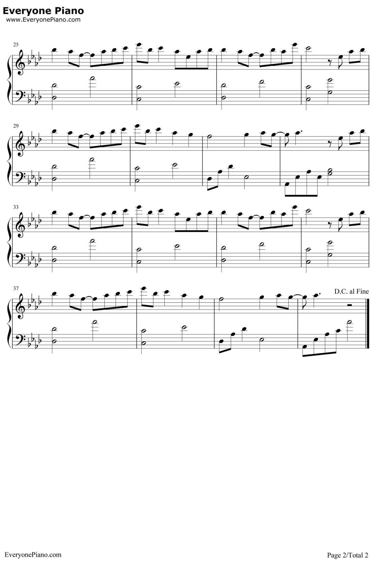 渚钢琴谱-麻枝准-CLANNADOST2