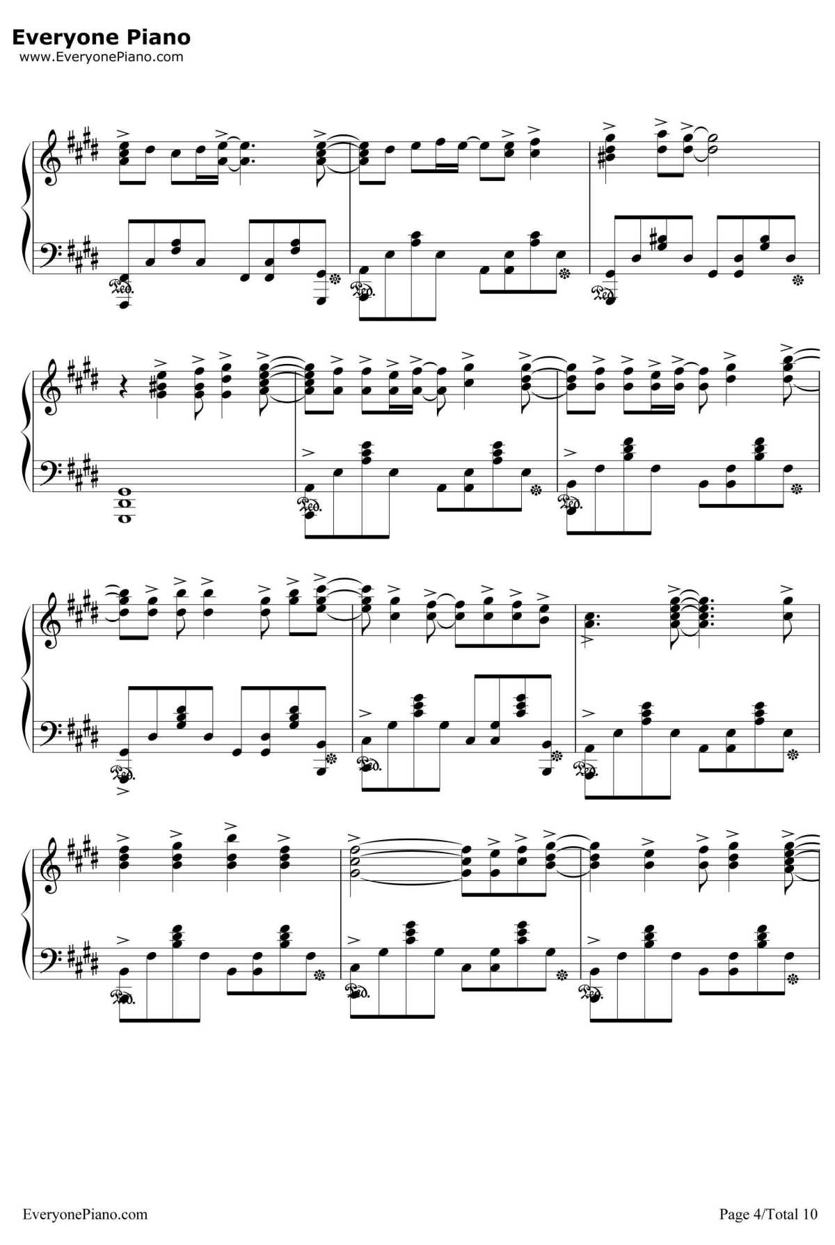 Godknows...钢琴谱-平野绫-凉宫春日的忧郁4