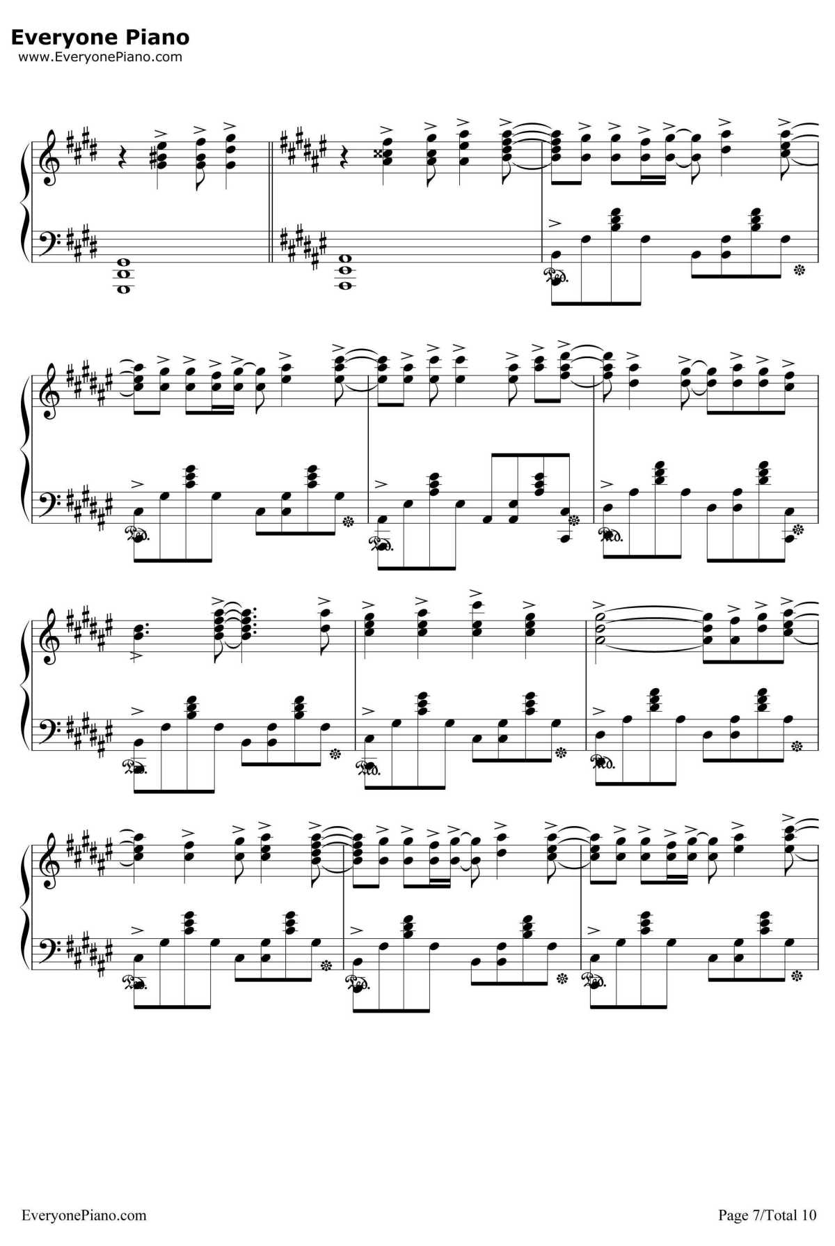 Godknows...钢琴谱-平野绫-凉宫春日的忧郁7