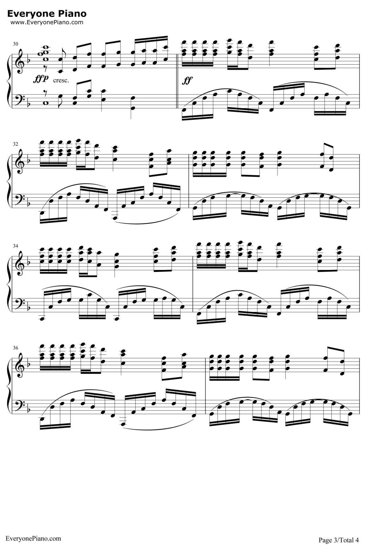 甘心情愿钢琴谱-郭峰-郭峰-EOP曲3