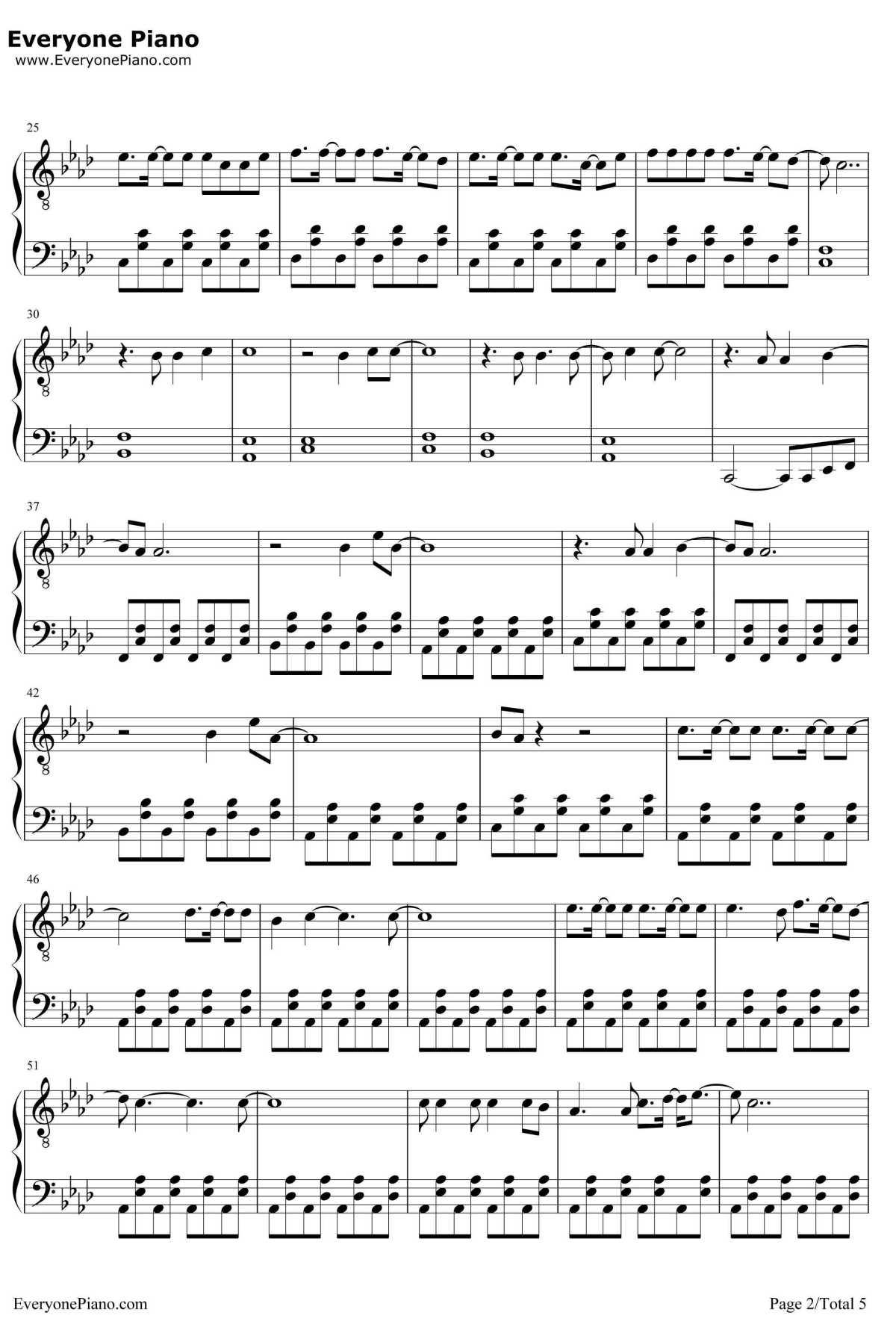 Malibu钢琴谱-MileyCyrus2