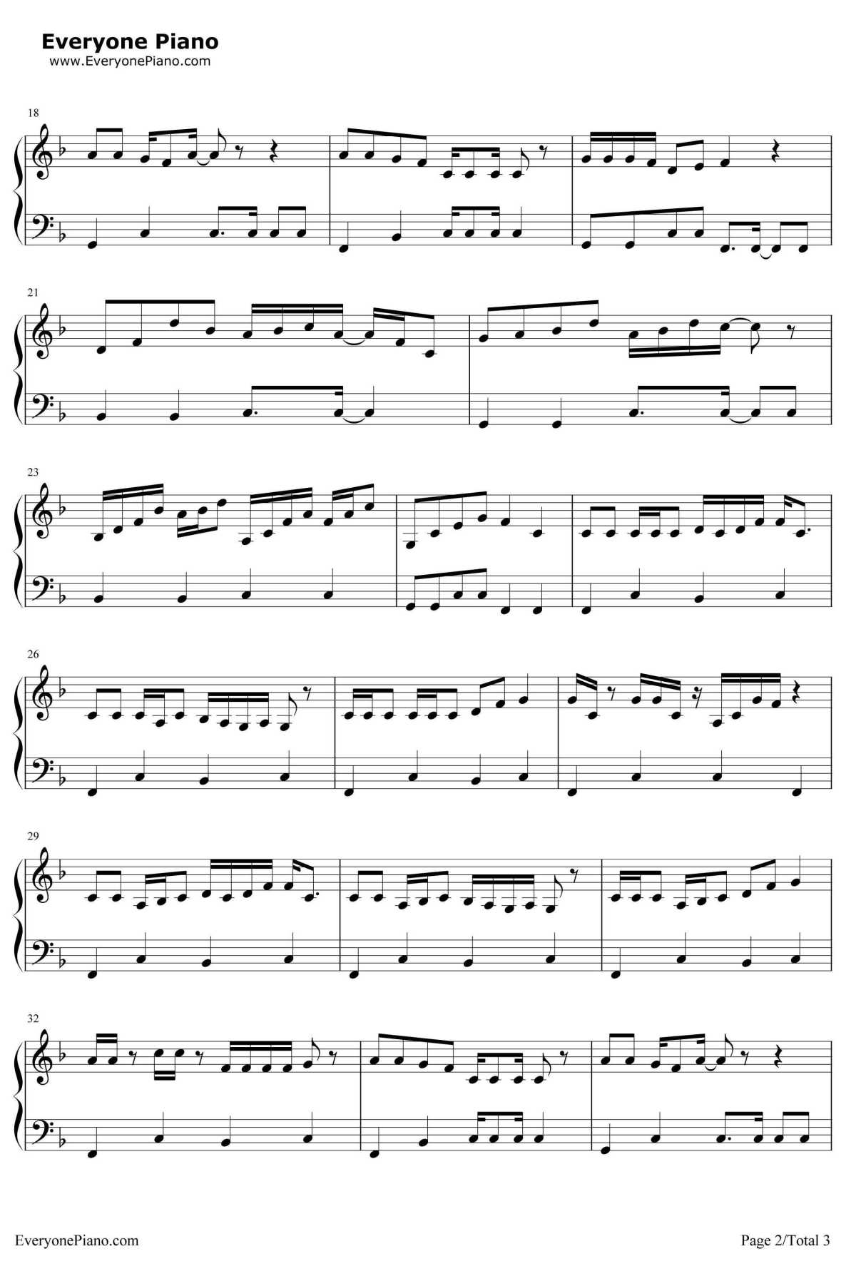 咖喱咖喱钢琴谱-牛奶咖啡-欢乐颂2插曲2