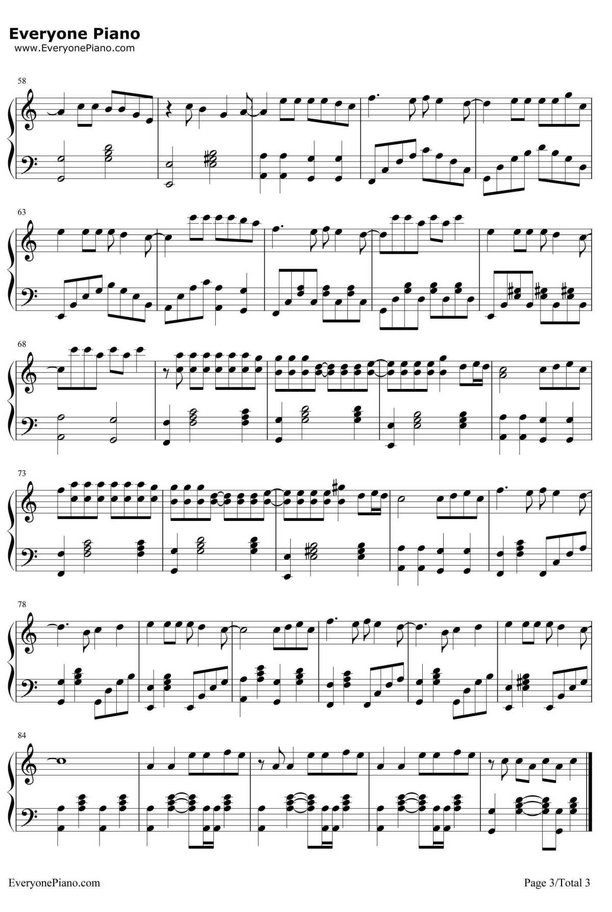 Lady Ga Ga罗曼死钢琴谱-LadyGaGa-BadRomance3