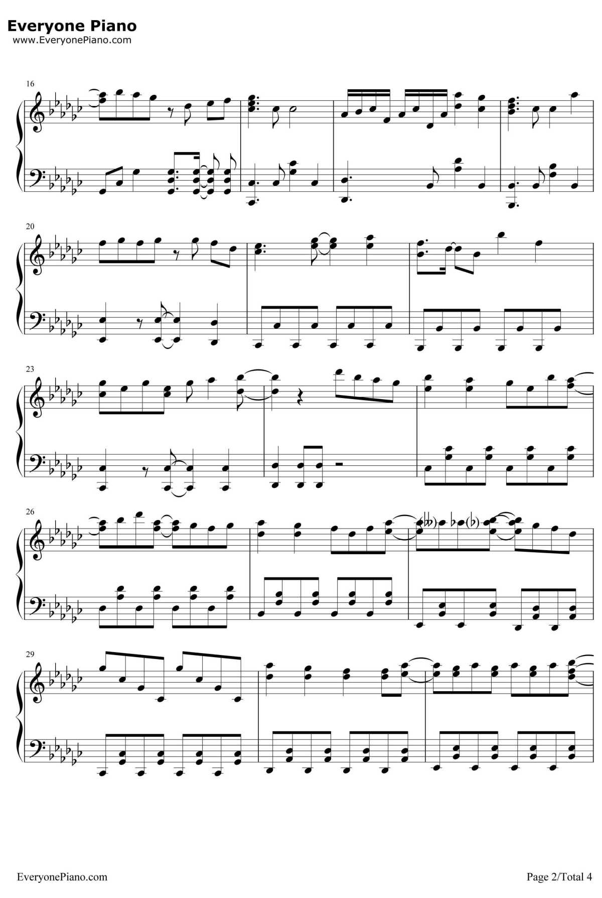 Precious You钢琴谱-藤田茜宫本侑芽小泽亚李-不正经的魔术讲师与禁忌教典ED2