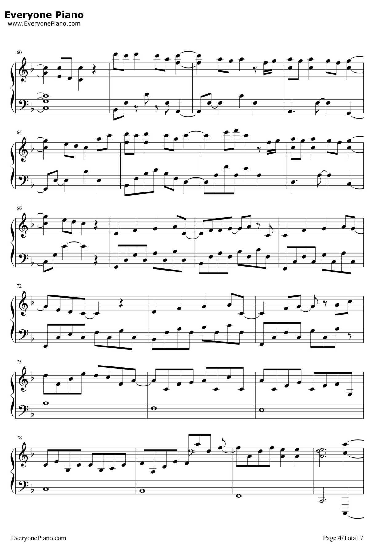 Paradise钢琴谱-Coldplay4