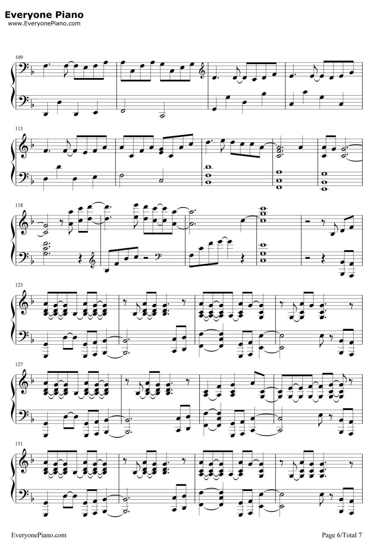 Paradise钢琴谱-Coldplay6