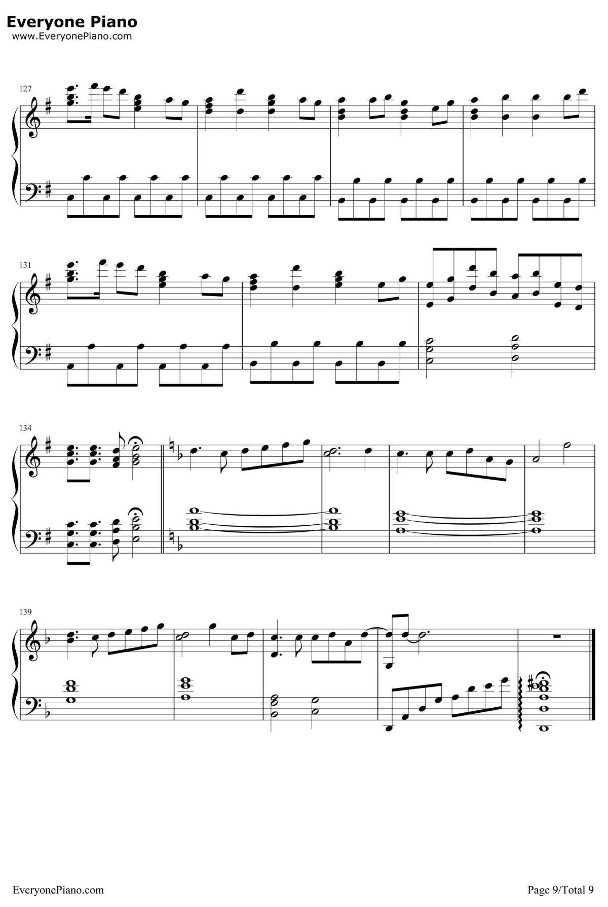 拍手喝采歌合钢琴谱-supercell-刀语再放送OP9