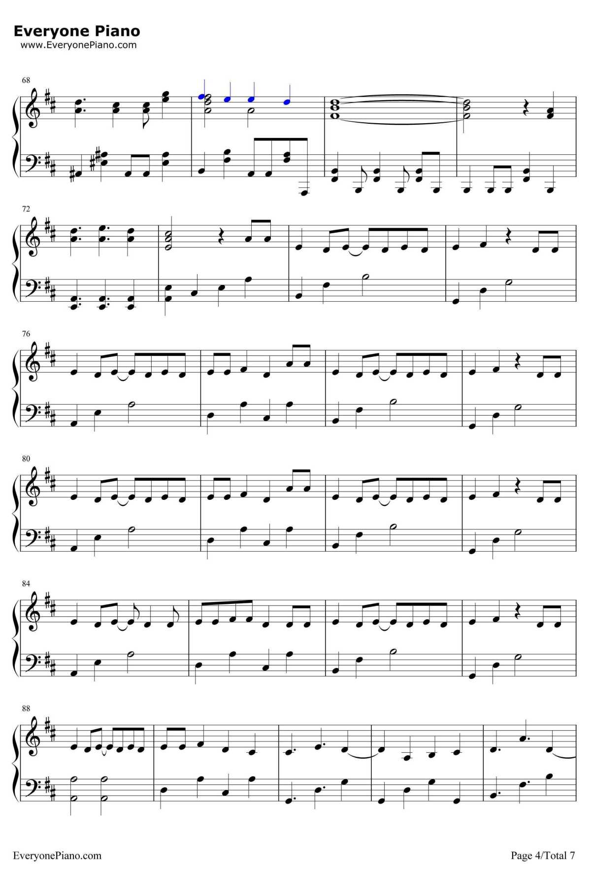 天ノ弱钢琴谱-GUMI-PianoArrange4