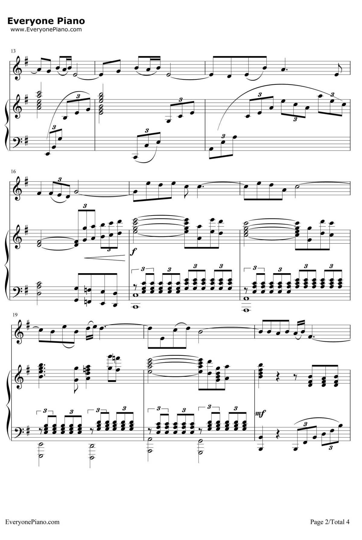 啊中国的土地钢琴谱-钟丽燕2