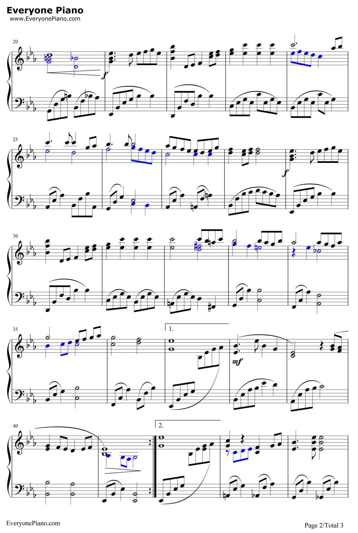 樱花书签钢琴谱-AKB48-桜の栞2