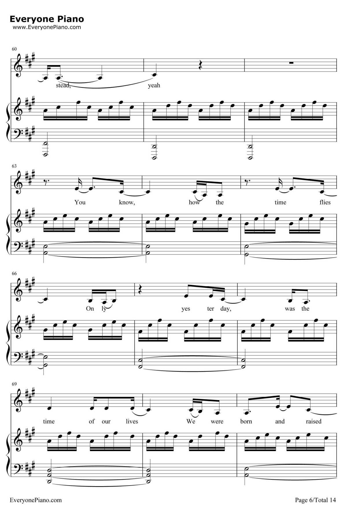 Someone like You钢琴谱-Adele-弹唱版6