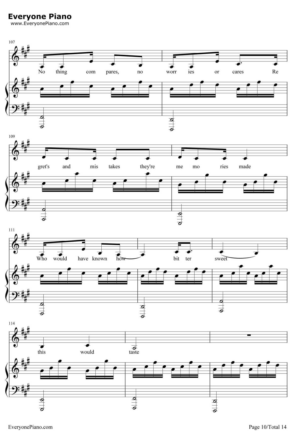 Someone like You钢琴谱-Adele-弹唱版10