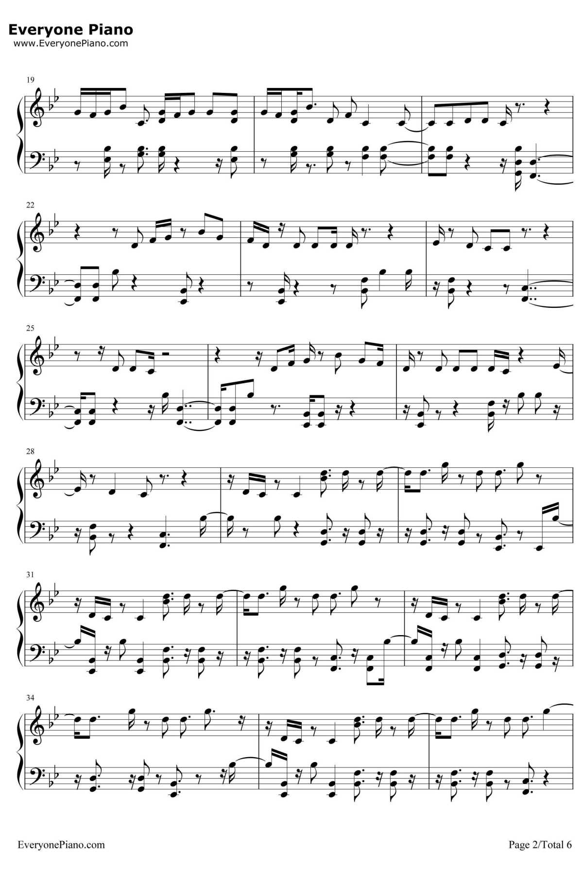 OK钢琴谱-RobinSchulzJamesBlunt2